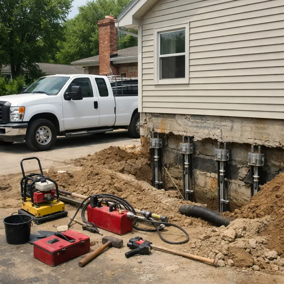 Crawl Space Encapsulation & Perimeter Drainage — Allen